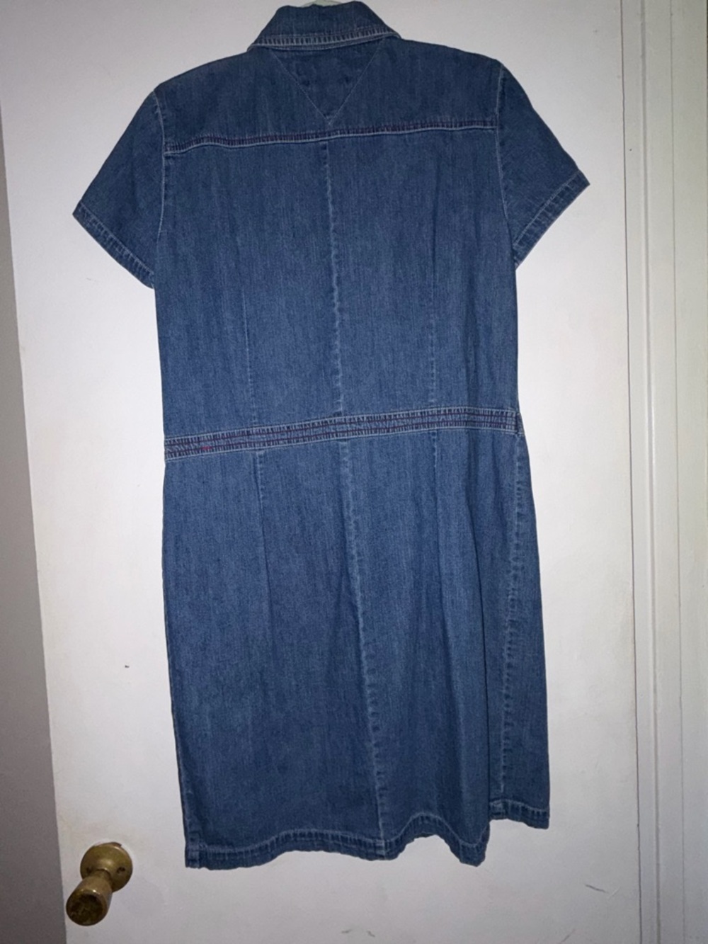 Vintage Tommy Hilfiger Blue Denim Button-Up Shirt Dress - Picture 6 of 9
